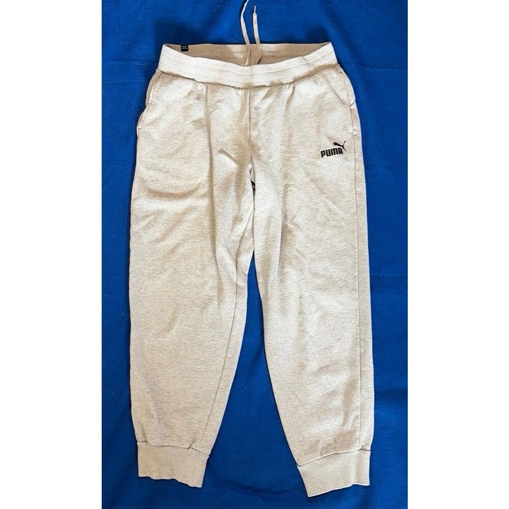 Puma Grey Athletic Joggers - Size Large - Comfortable Fleece Sweatpants